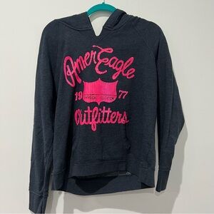 American Eagle Outfitters Dark Blue/Black and Pink Sweater